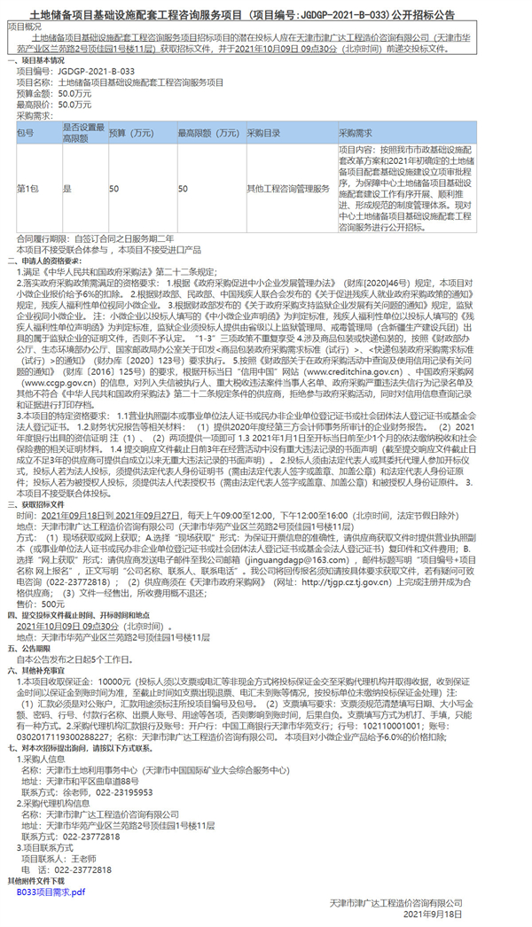 土地储备项目基础设施配套工程咨询服务项目(图1)
